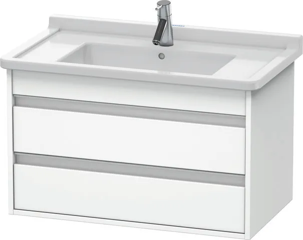 Duravit Waschtischunterschrank wandhängend „Ketho“ 80 × 48 × 45,5 cm Weiß Matt