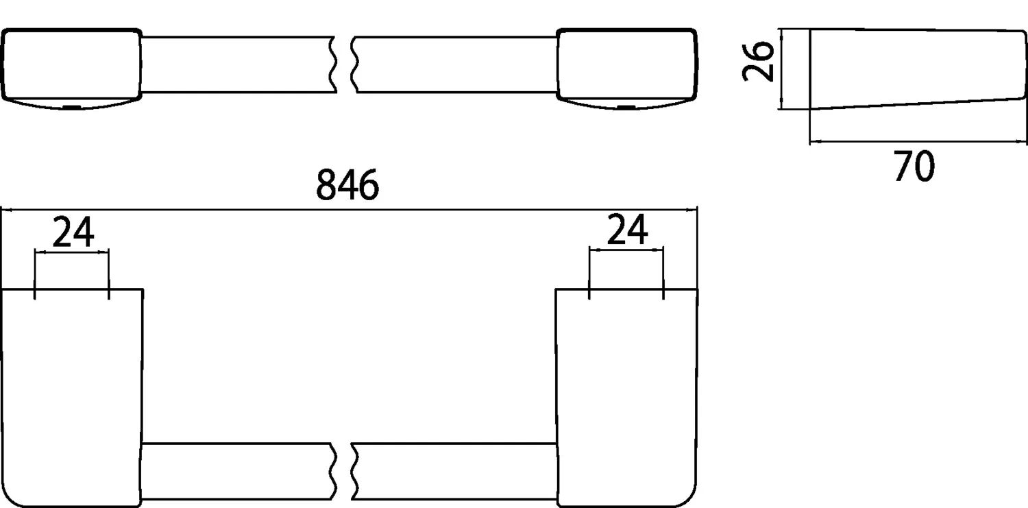 trend Badetuchhalter, rund, 800mm, chrom trend Badetuchhalter, rund, 800mm, chrom