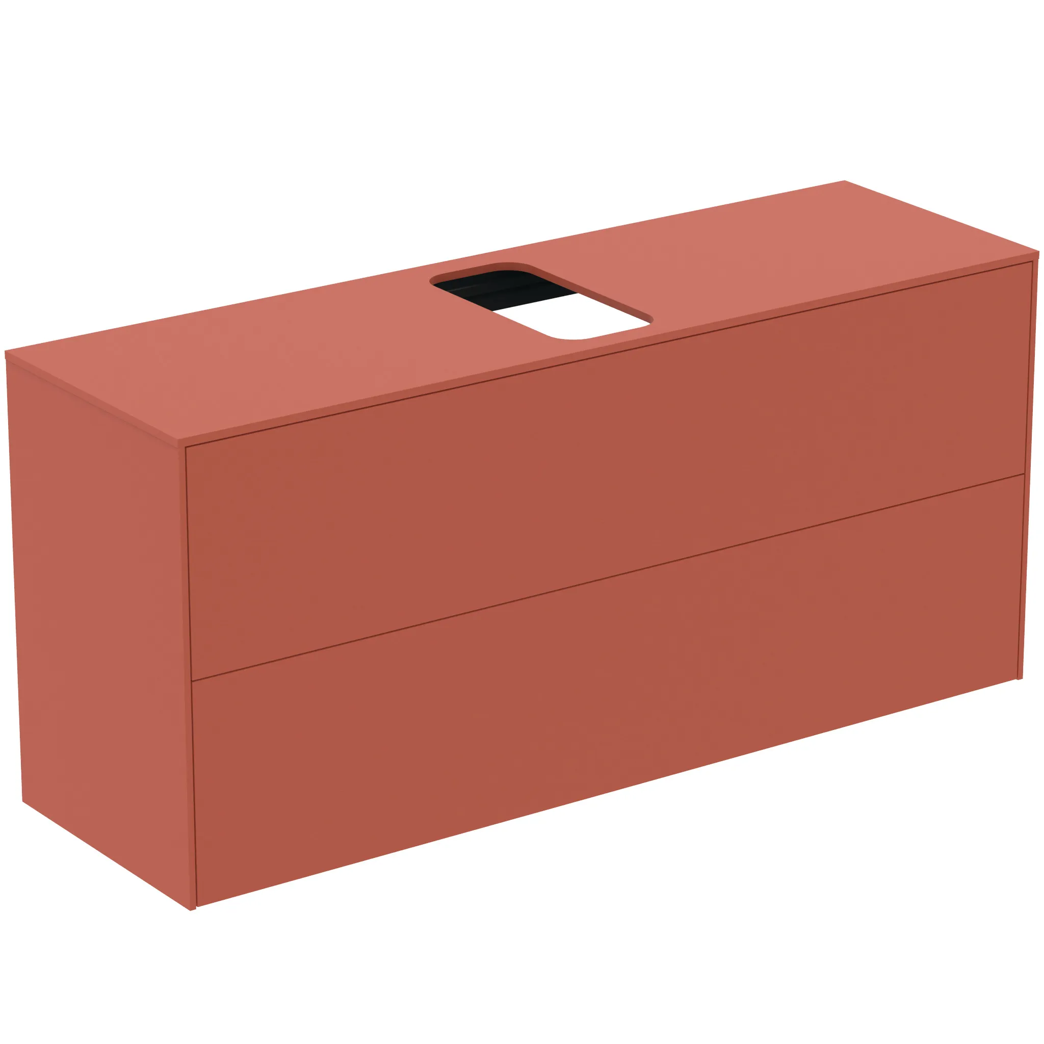 Ideal Standard Waschtischunterschrank Conca, 2 Auszüge, mittiger Ausschnitt, 1202x373x550 mm, Sunset matt Ideal Standard Waschtischunterschrank Conca, 2 Auszüge, mittiger Ausschnitt, 1202x373x550 mm, Sunset matt
