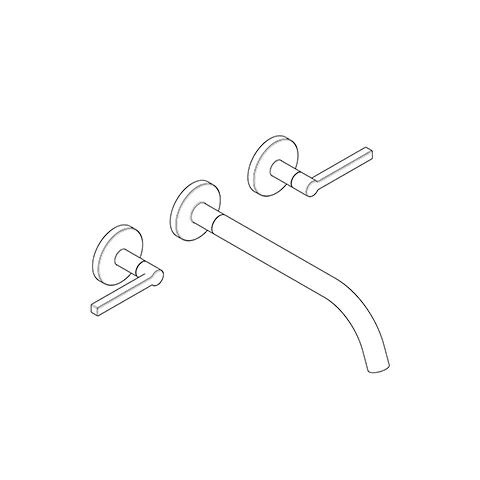 Kludi NOVA FONTE 3-Loch-Waschtisch Armatur, Puristic UP-Wandmontage 240 mm, chrom Kludi NOVA FONTE 3-Loch-Waschtisch Armatur, Puristic UP-Wandmontage 240 mm, chrom