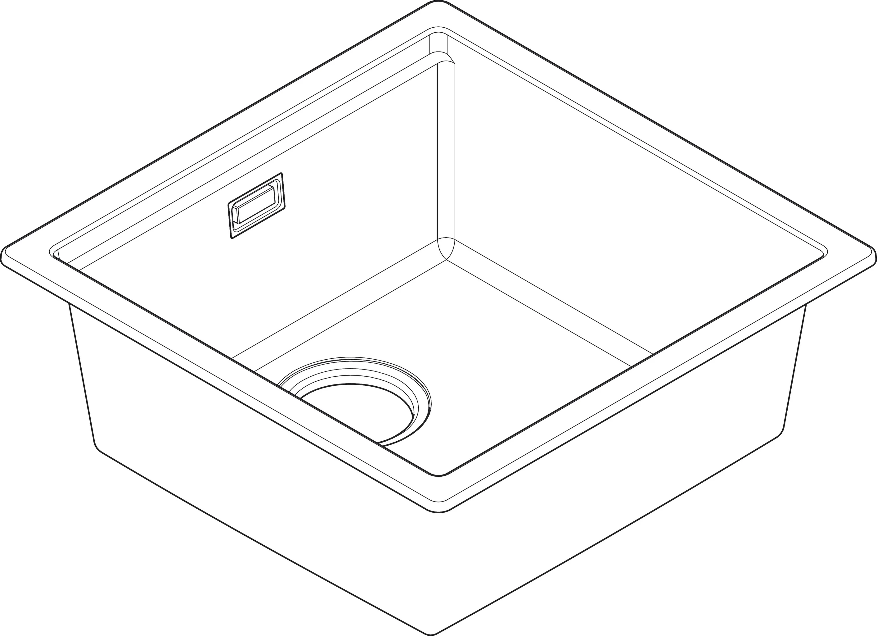 Hansgrohe Unterbauspüle S53 Serie, Graphitschwarz, 436 x 436 mm, Beckentiefe 180 mm, 1 Hauptbecken, ohne Hahnloch