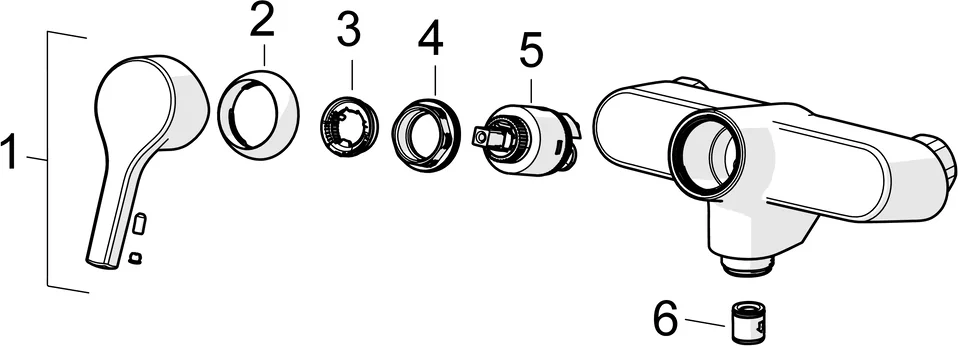HA Einhebelmischer Waschtisch- und Küchenarmatur HANSAPALENO 5638 Ausladung 242 mm DN15 Chrom