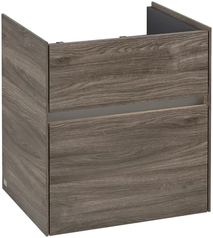 Villeroy & Boch Waschtischunterschrank „Collaro“ 510 × 546 × 414 mm Stone Oak, für Becken mittig, mit Beleuchtung
