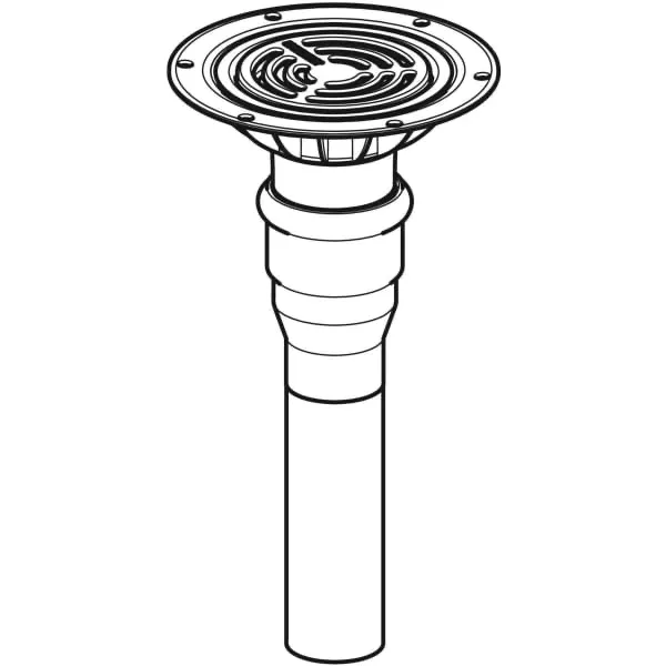 Duschbodenablauf für Bodenbeläge aus Vinyl (PVC), stockwerksdurchdringend: d=50mm