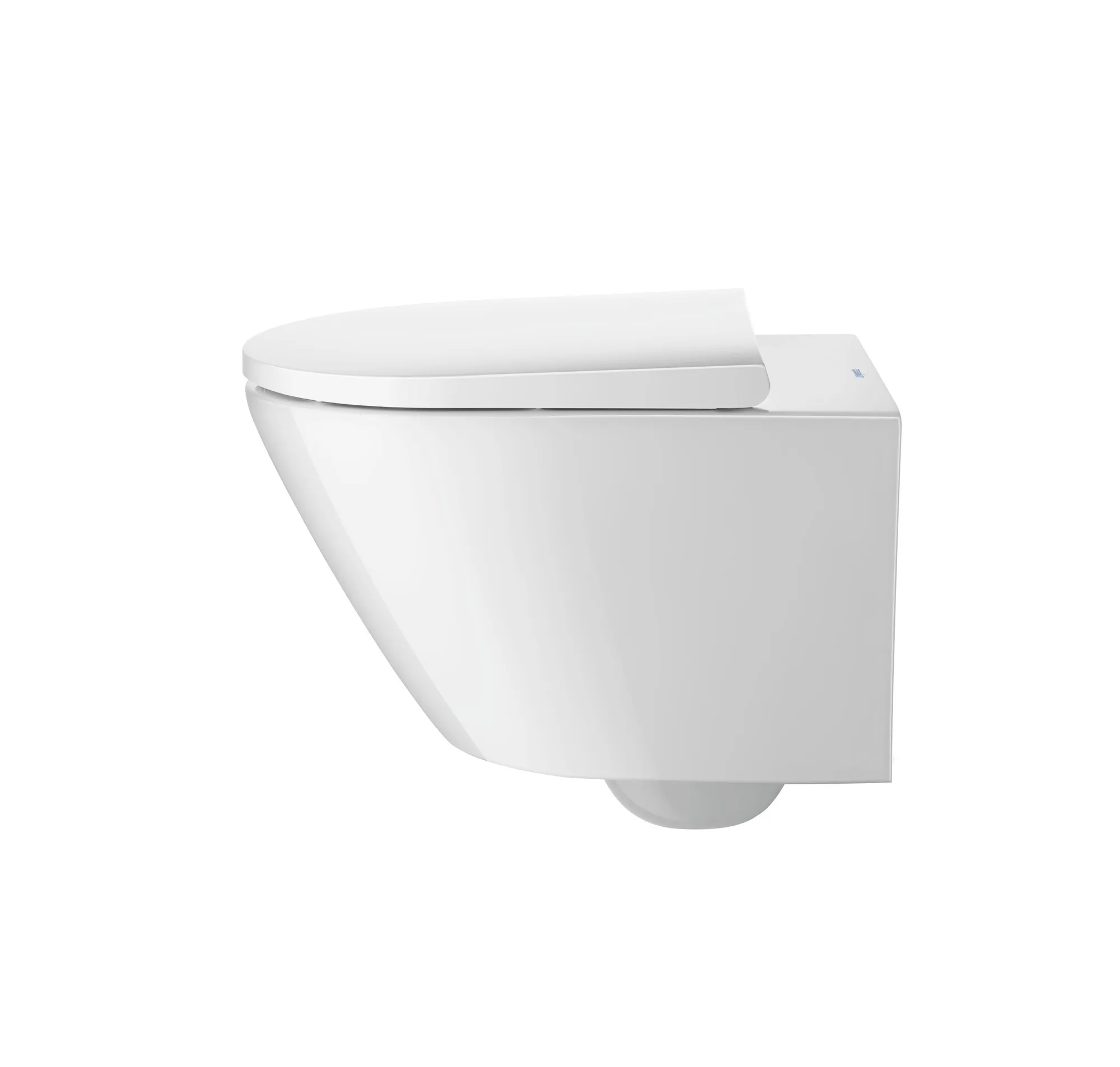 Duravit Wand-Tiefspül-WC inkl. WC-Sitz „D-Neo“ 37 × 54 × 40 cm, Befestigung verdeckt, mit Spülrand