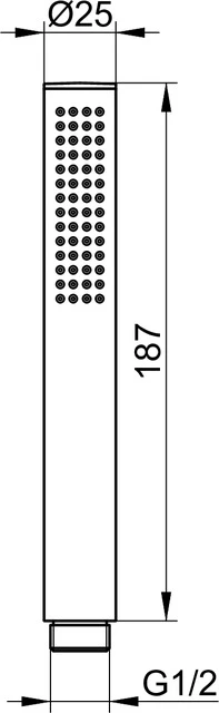 Edition Atelier 56080050100 Stabhandbrause Nickel gebürstet