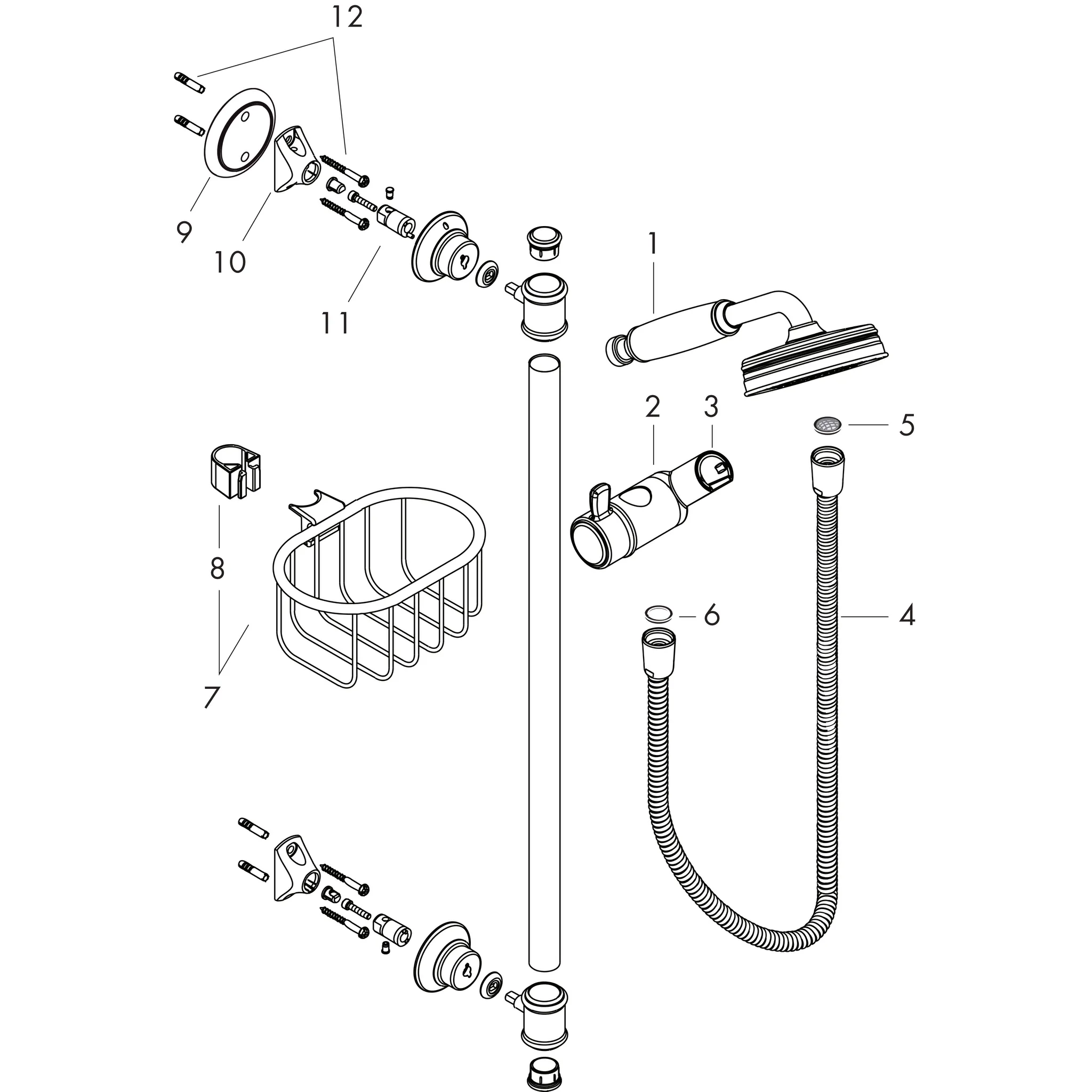 Brausenset Axor Montreux chrom Brausenset Axor Montreux chrom