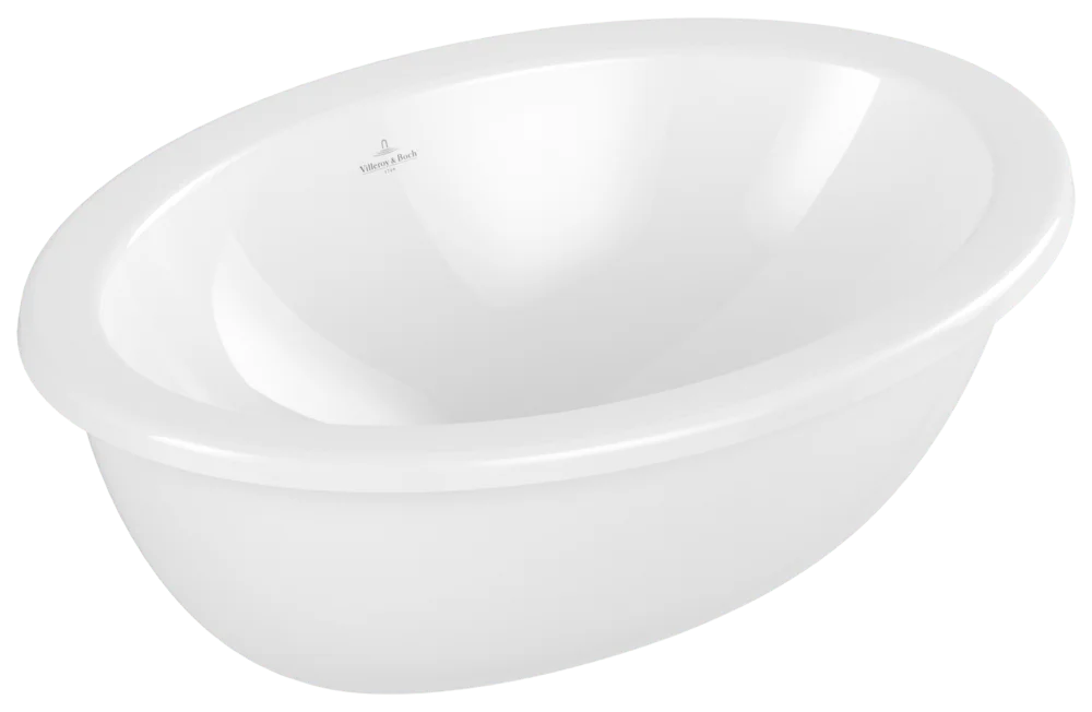 Villeroy & Boch Unterbauwaschbecken Loop & Friends 4A5400, oval, Weiß Alpin, 485 x 325 x 215 mm, mit Überlauf