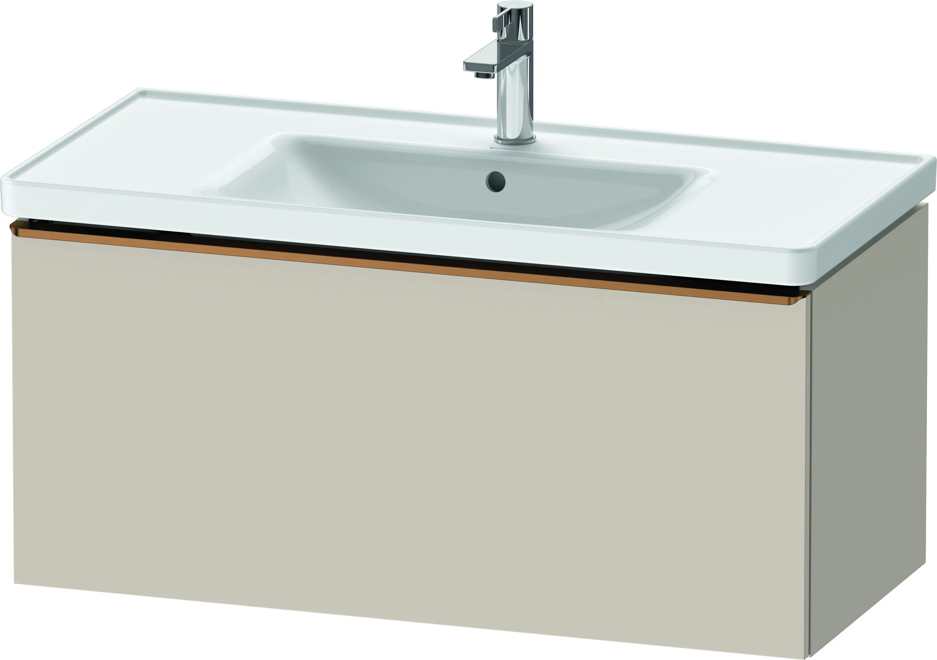 Duravit Waschtischunterschrank wandhängend „D-Neo“ 98,4 × 44 × 45,2 cm Taupe Matt