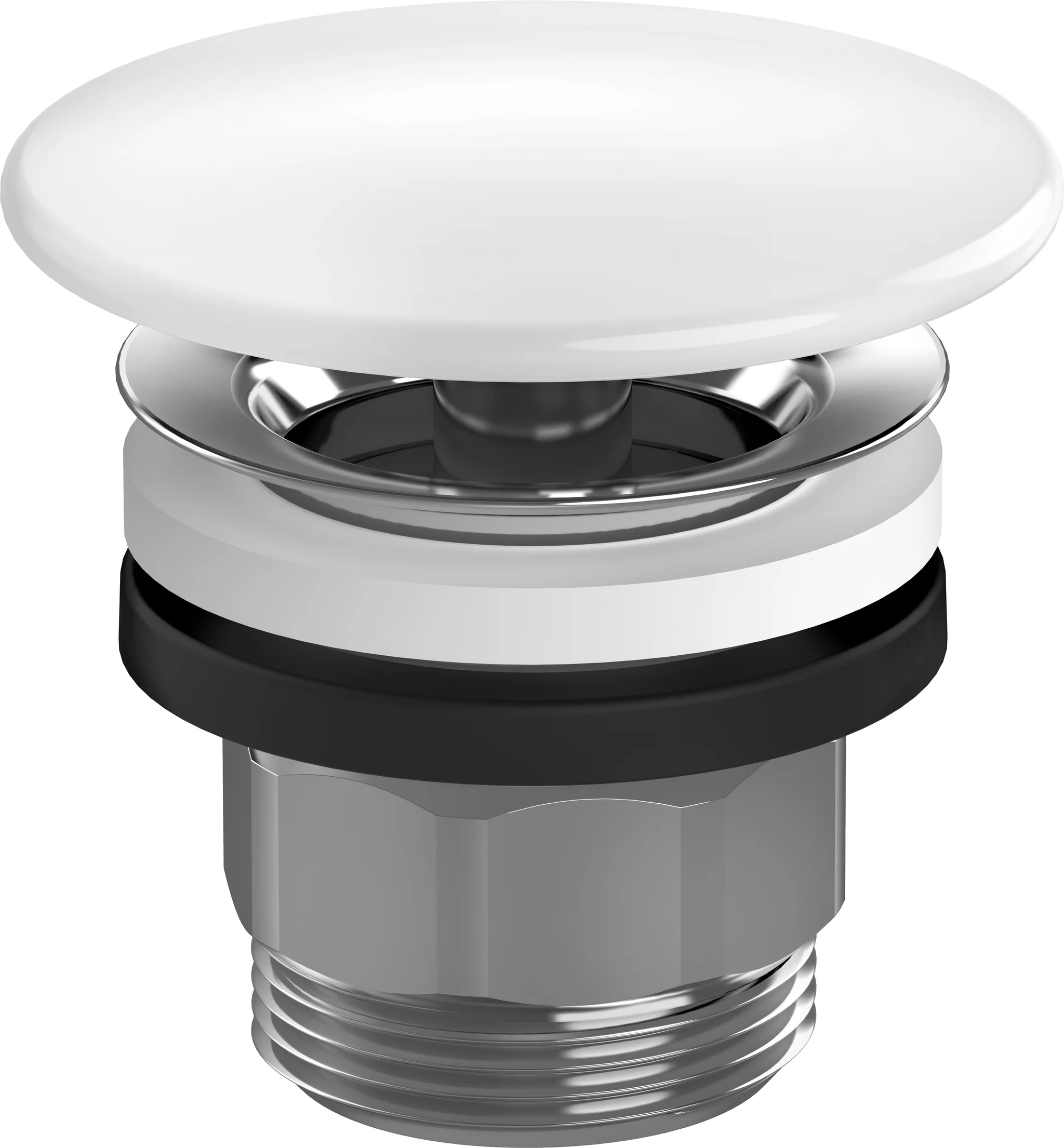 Hansgrohe Ablaufgarnitur, Serie Hansgrohe, Modellnummer 50110XXX, unverschließbar, Keramikstopfen weiß, Anschluss G 1 1/4