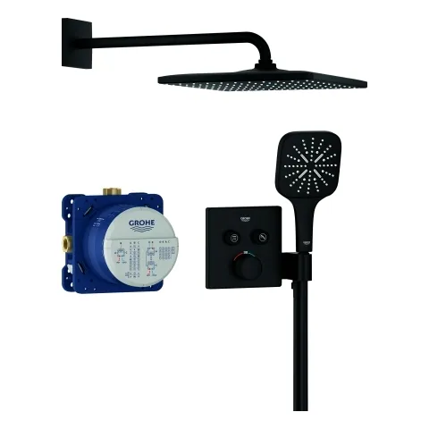 Grohe Duschsystem Unterputz Grohtherm SmartControl eckig in phantom black Grohe Duschsystem Unterputz Grohtherm SmartControl eckig in phantom black
