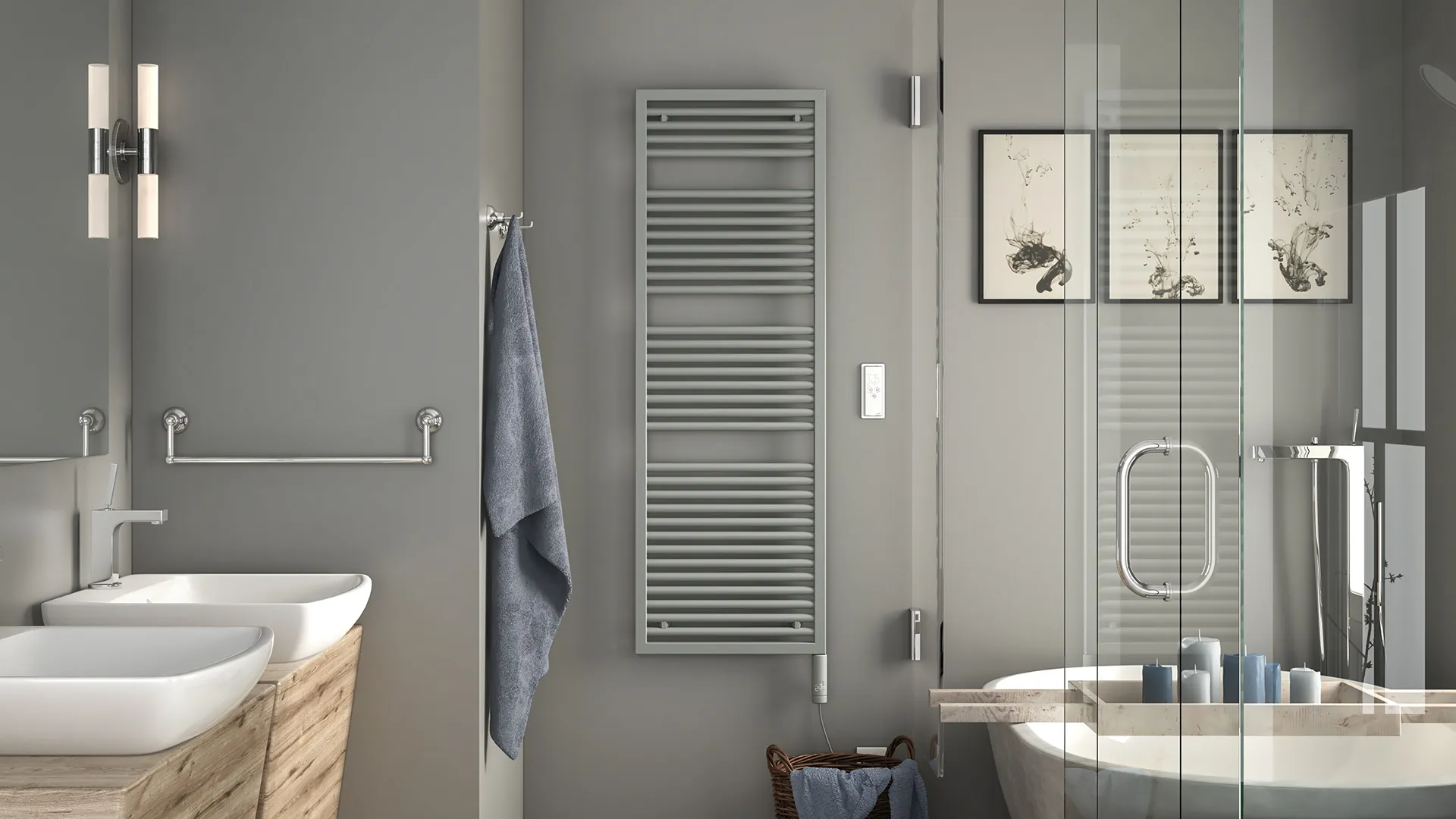 Zehnder Design-Elektroheizkörper „Universal“ 45 × 180,7 cm in Beach Gold Zehnder Design-Elektroheizkörper „Universal“ 45 × 180,7 cm in Beach Gold