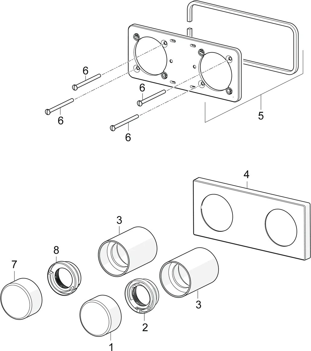 HansaLIVING Wannen- und Brausearmatur Hansamatrix Fertigmontageset für Wanne/Brause 4453 Rosette eckig DN15 Chrom HansaLIVING Wannen- und Brausearmatur Hansamatrix Fertigmontageset für Wanne/Brause 4453 Rosette eckig DN15 Chrom