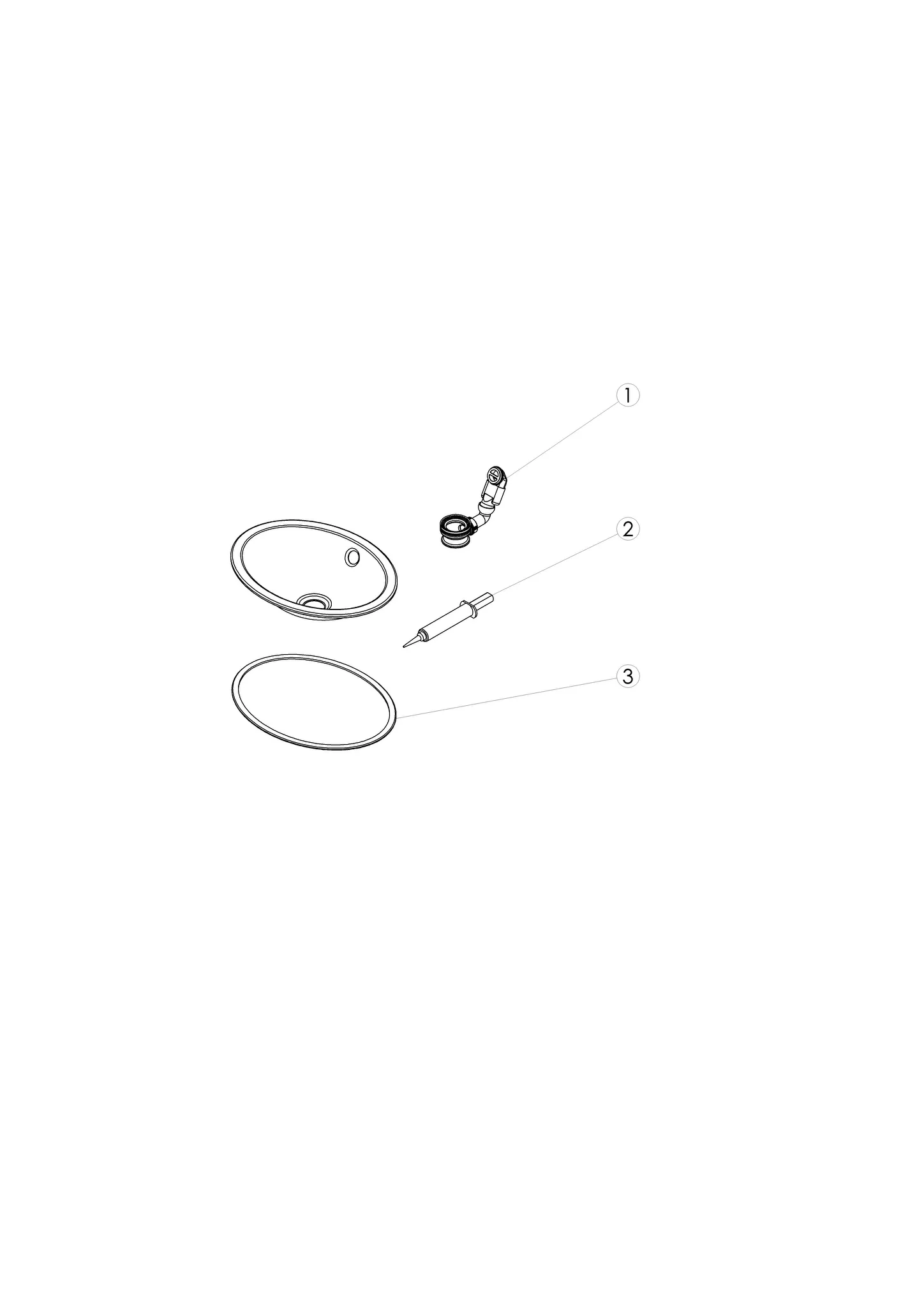 Waschbecken „O-Serie“ 425 × 106 mm mit ProShield