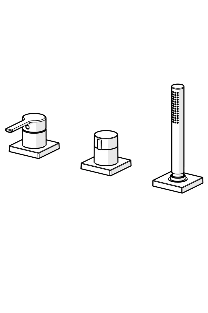 HansaRONDA Wannenarmatur Einhebelmischer Fertigmontageset für Wanne/Brause HansaRONDA Wannenarmatur Einhebelmischer Fertigmontageset für Wanne/Brause