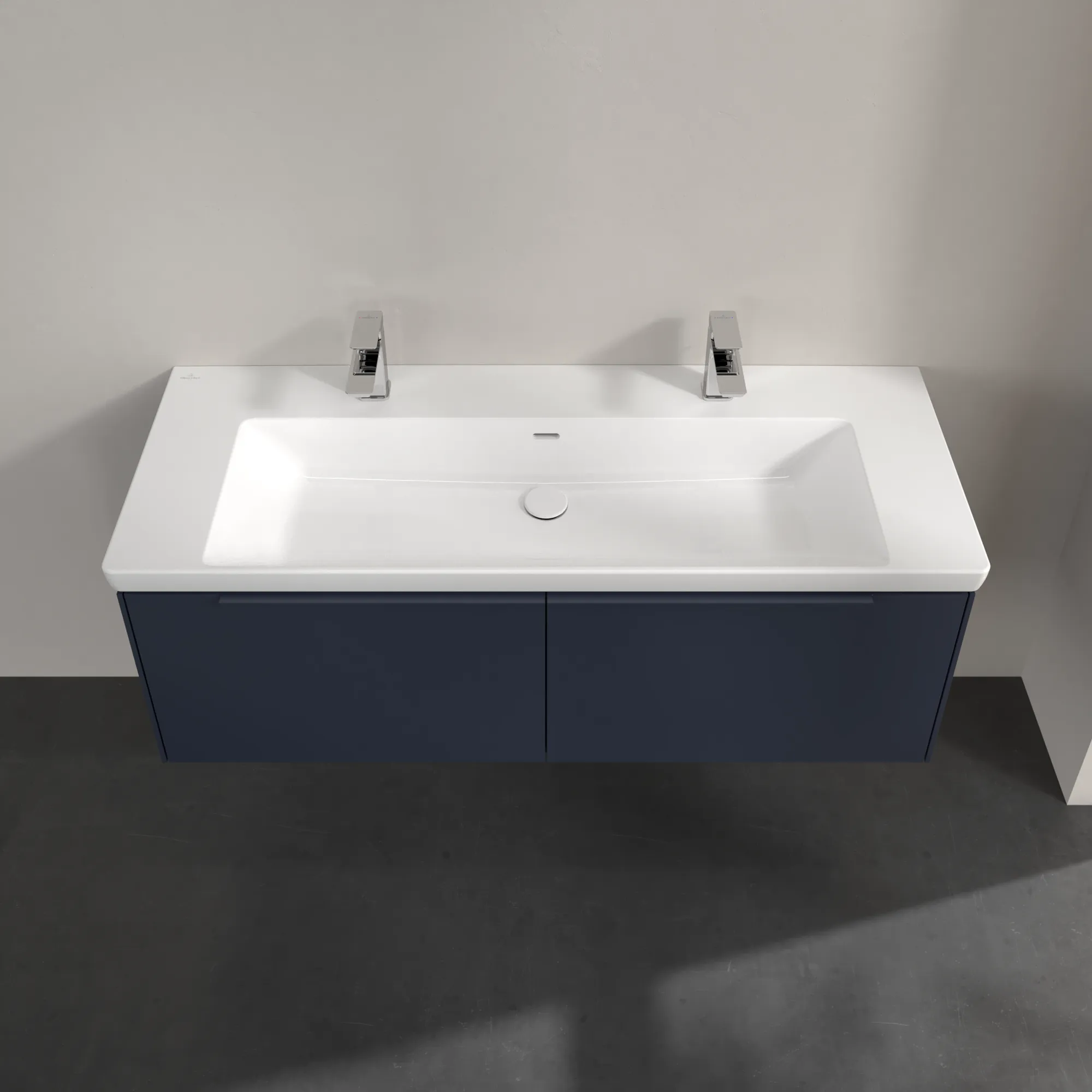 Villeroy & Boch Waschtischunterschrank „Subway 3.0“ für Schrankwaschtisch 1272 × 429 × 478 mm Marine Blue, für Becken mittig