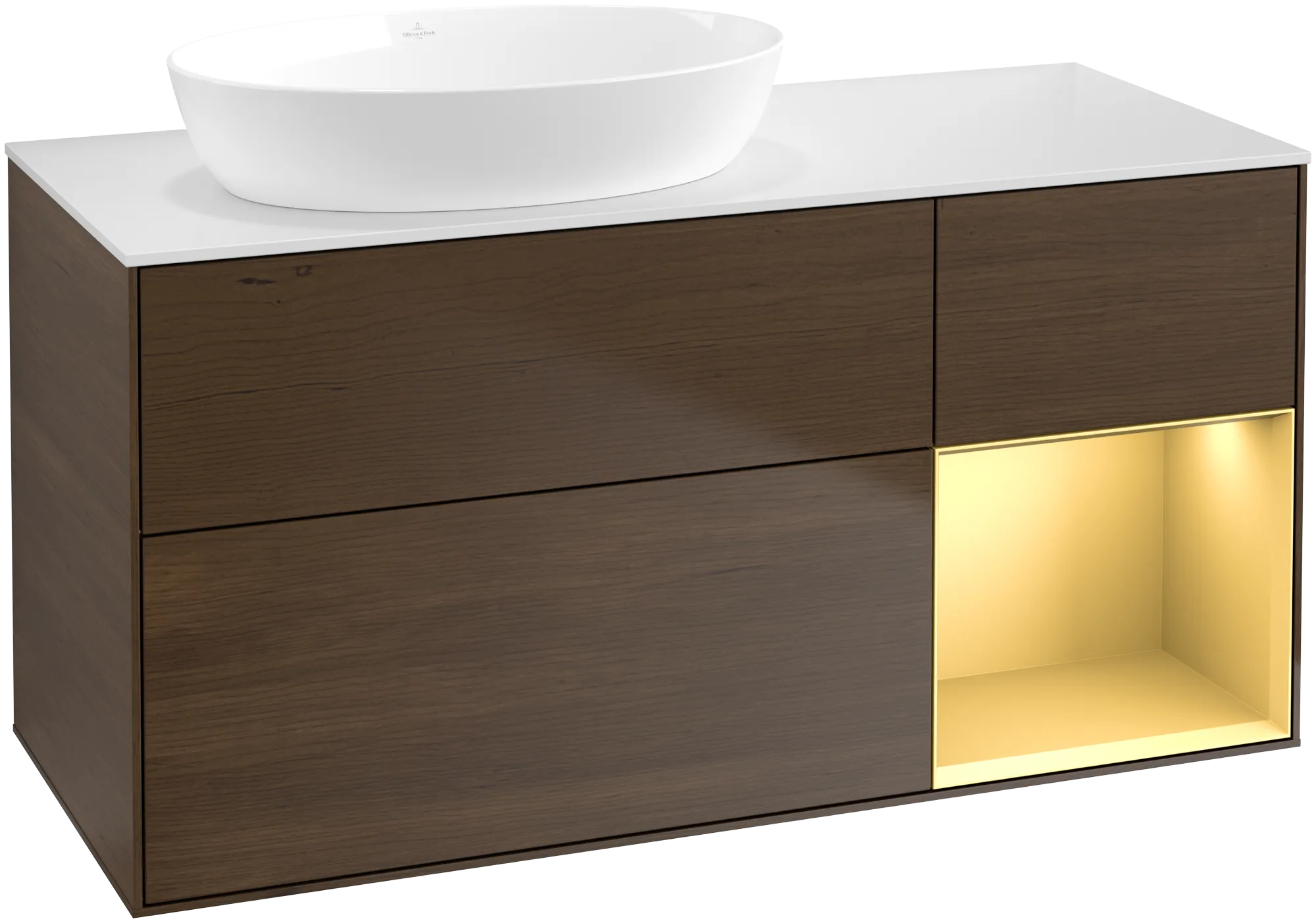 Villeroy & Boch Waschbeckenunterschrank Finion FA5, 1200x603x501mm, mit Beleuchtung, links