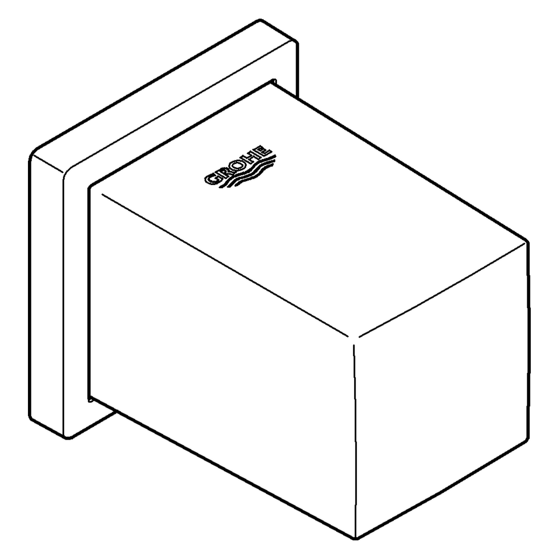 Wandanschlussbogen Euphoria Cube 27704, Außengewinde, eigensicher, chrom
