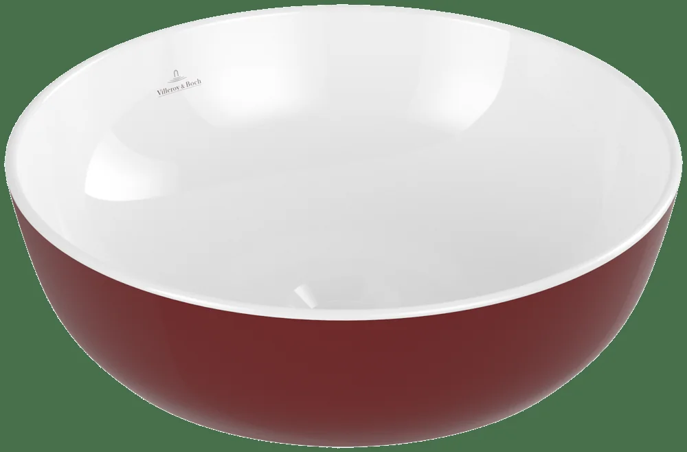 Villeroy & Boch Artis Aufsatzwaschbecken TitanCeram 430x430mm Rund Bordeaux Villeroy & Boch Artis Aufsatzwaschbecken TitanCeram 430x430mm Rund Bordeaux