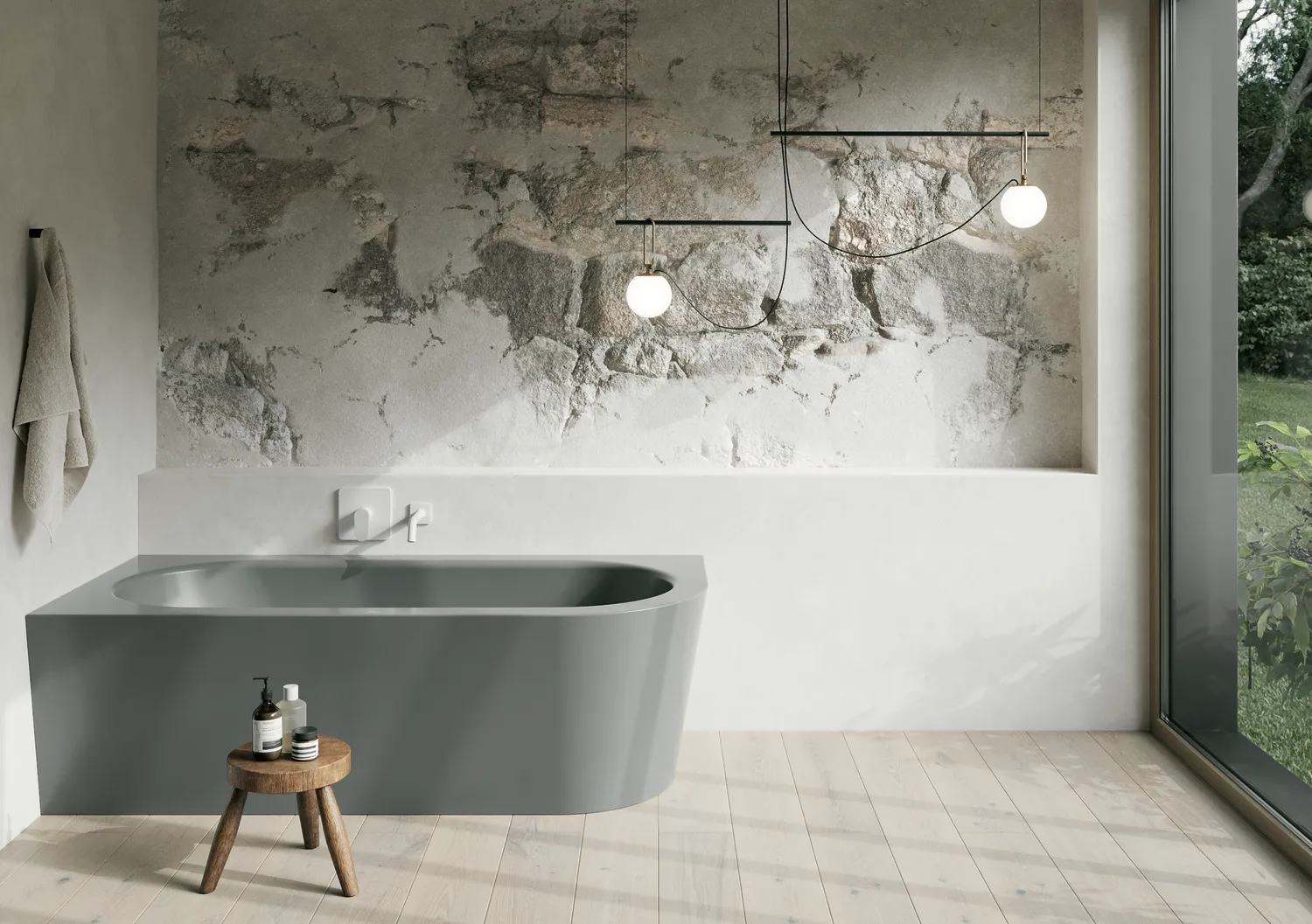 Bette BetteSilhouette Badewanne 2-Sitzer, Eck, Hazel, 1950x950x420 mm, Randhöhe 575 mm