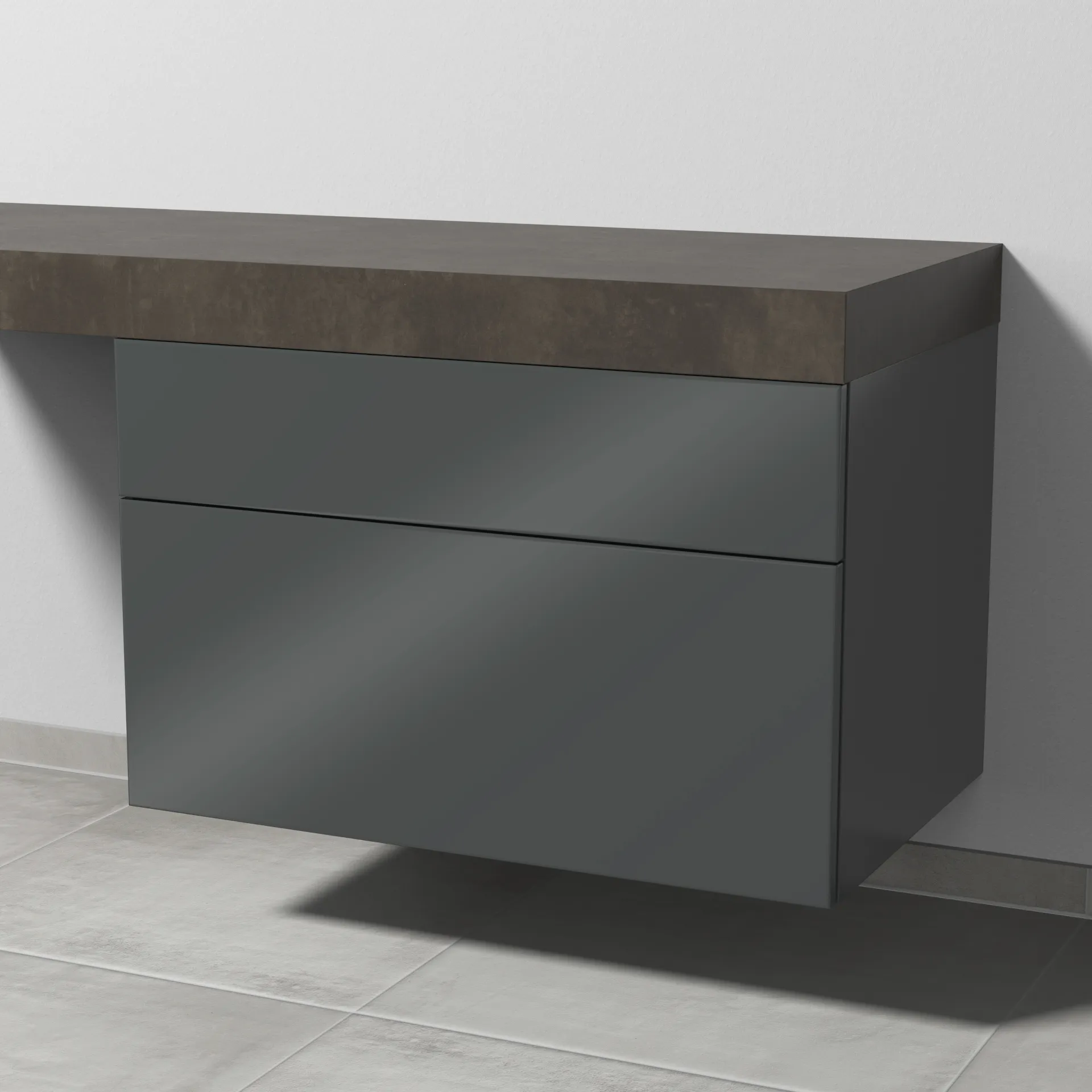 Sanipa Unterschrank „2morrow“ 800 × 510 × 520 mm in Anthrazit (glanz)