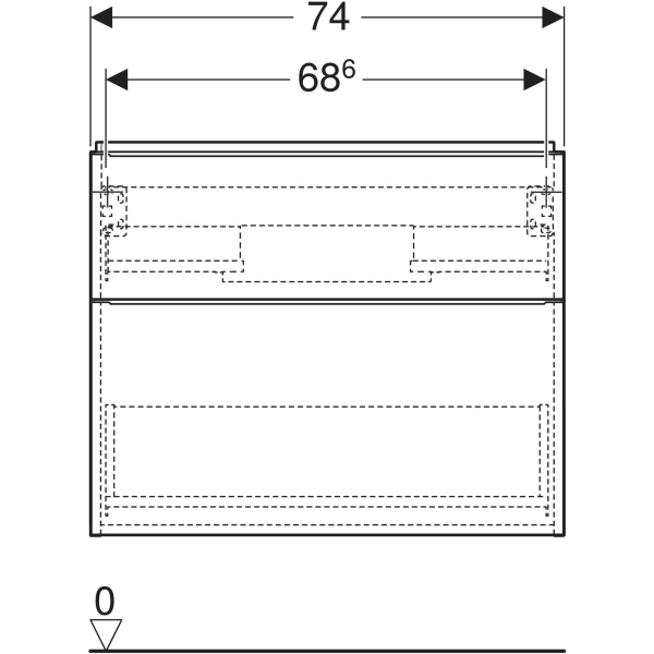 Geberit Waschtischunterschrank „iCon“ Nussbaum hickory / Melamin Holzstruktur