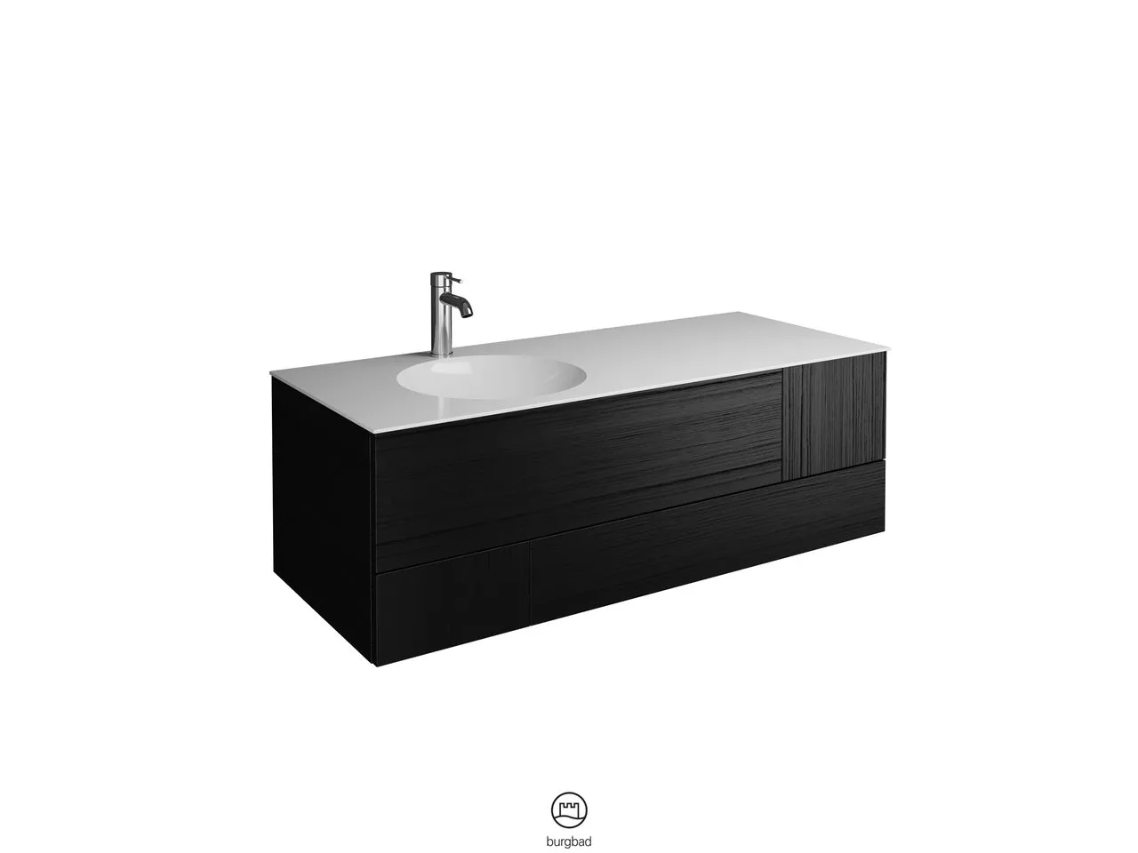 burgbad Coco HGL Waschtischset SFHR120 Mineralguss