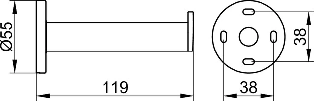 Plan 14963010000 Ersatzrollenhalter verchromt