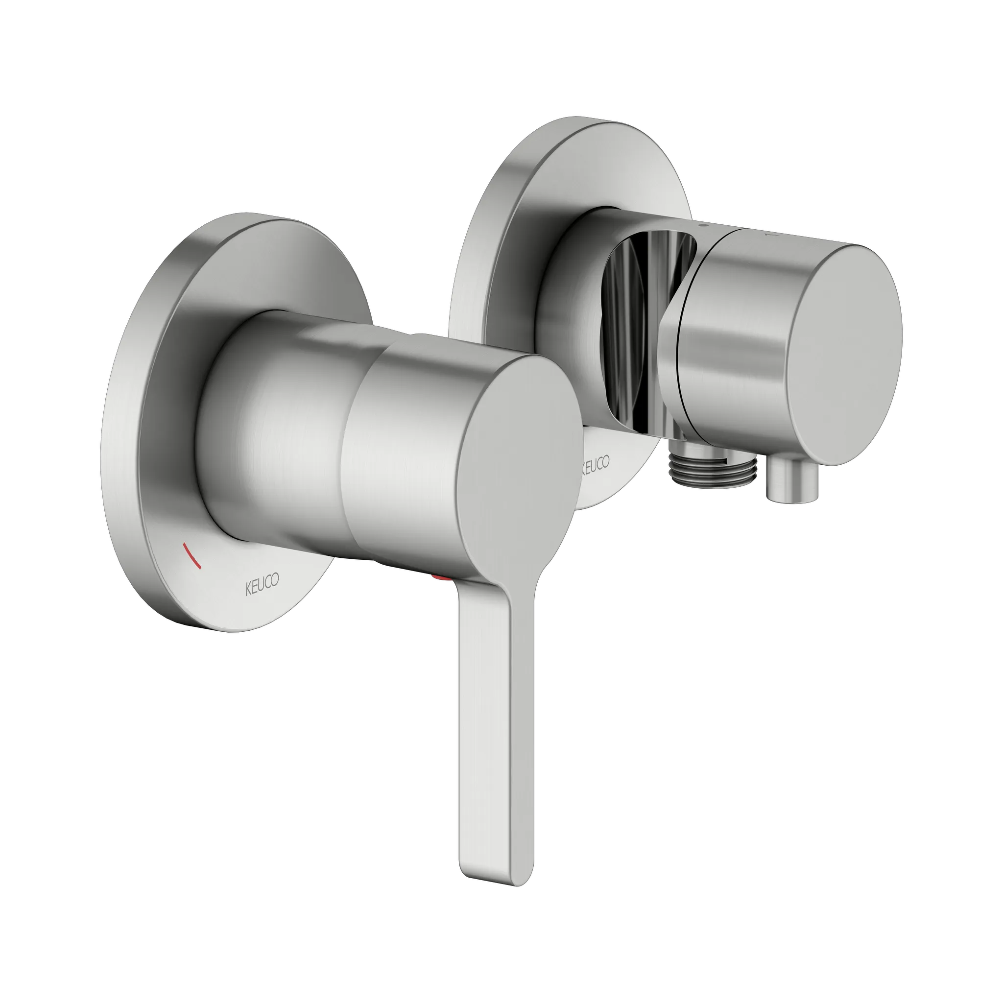 KEUCO EDITION 400 Einhebelmischer-Set Unterputz für 2 Verbraucher mit Schlauchanschluss und Brausehalter
