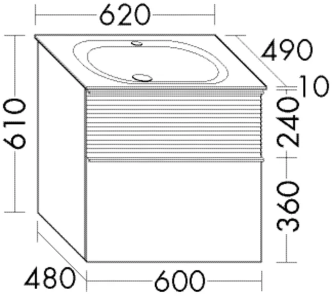 burgbad Badmöbelset „Fiumo“ Griff, Chrom (230 mm), in Weiß Matt burgbad Badmöbelset „Fiumo“ Griff, Chrom (230 mm), in Weiß Matt
