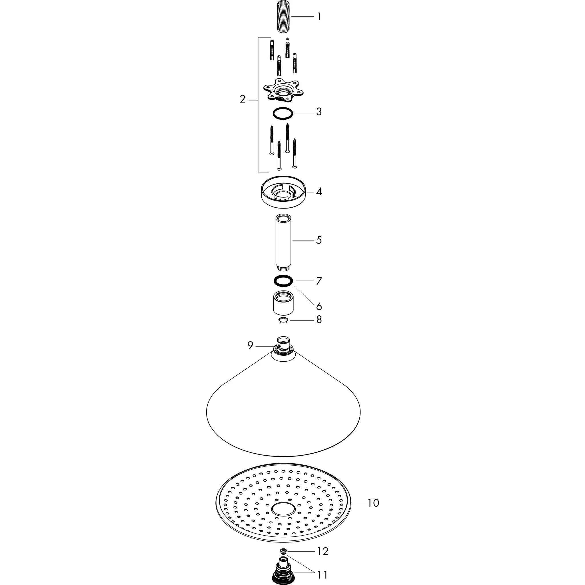 Hansgrohe AXOR Showers/ Front Kopfbrause 240 2jet mit Deckenanschluss BB, Brushed Brass, 279 mm Brausekopfgröße Hansgrohe AXOR Showers/ Front Kopfbrause 240 2jet mit Deckenanschluss BB, Brushed Brass, 279 mm Brausekopfgröße