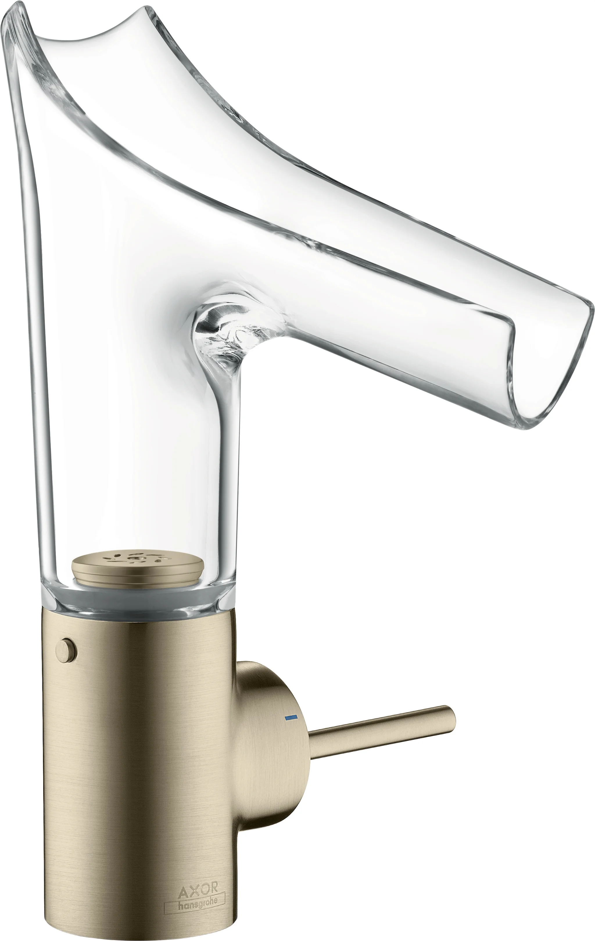 Hansgrohe AXOR Starck V Einhebel-Waschtischmischer chrom, Ausladung 125 mm, ComfortZone 140, Glasauslauf, Keramikmischsystem Hansgrohe AXOR Starck V Einhebel-Waschtischmischer chrom, Ausladung 125 mm, ComfortZone 140, Glasauslauf, Keramikmischsystem