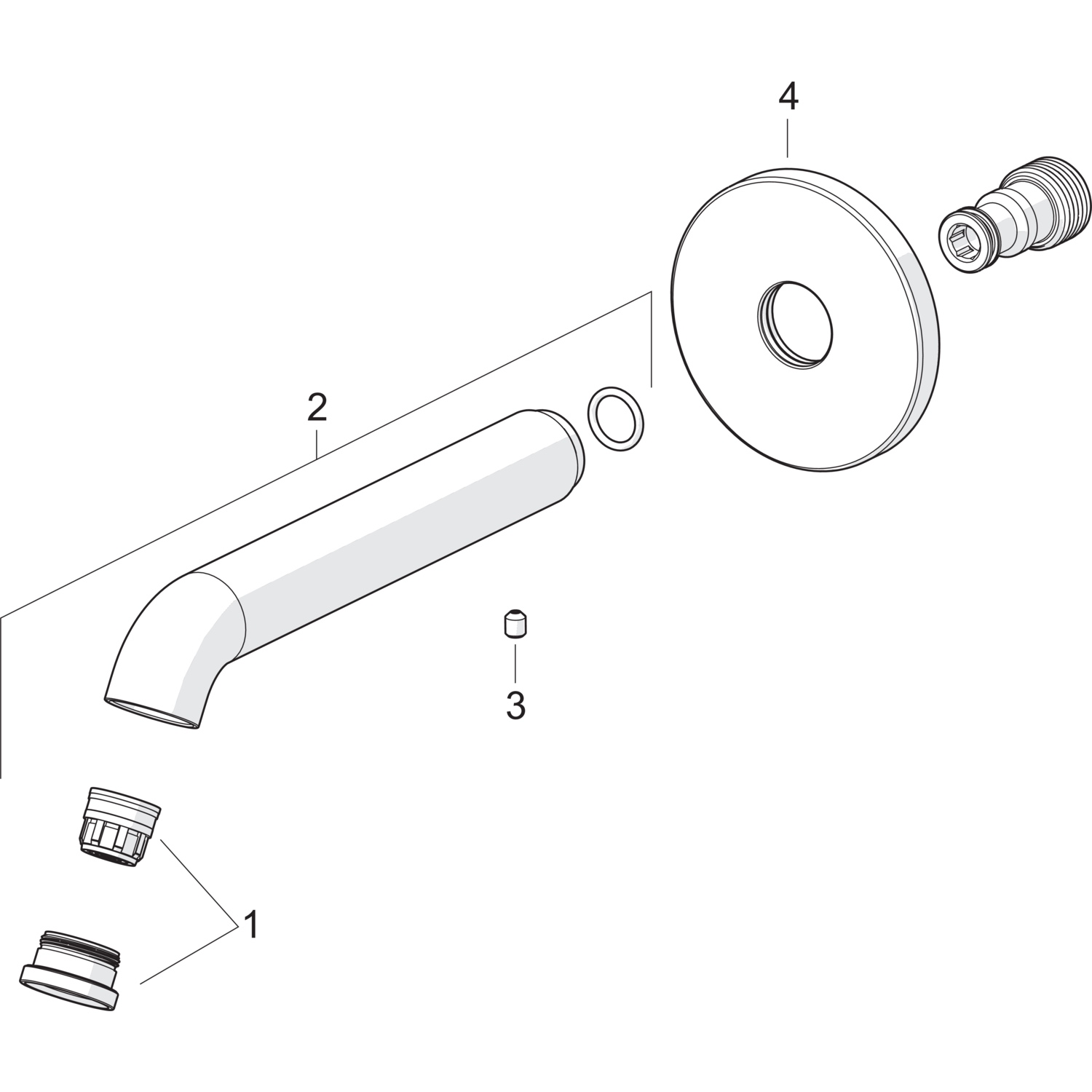 HansaVANTIS Style Auslauf HansaVANTIS 5450 L=170 Chrom HansaVANTIS Style Auslauf HansaVANTIS 5450 L=170 Chrom