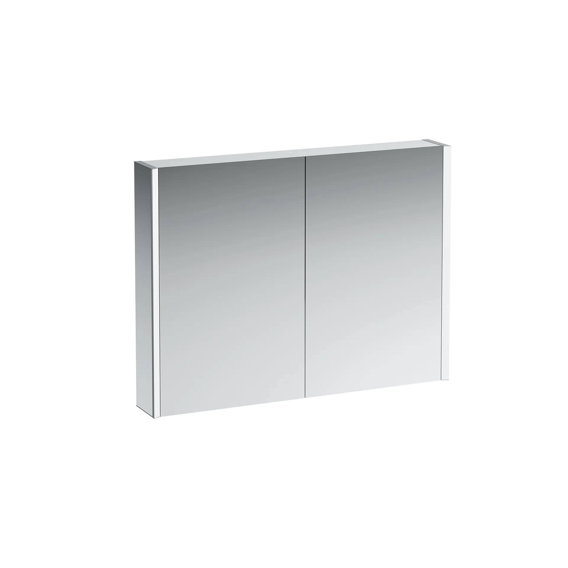 Laufen Spiegelschrank „Frame 25“ in Aluminium, glanzeloxiert Laufen Spiegelschrank „Frame 25“ in Aluminium, glanzeloxiert