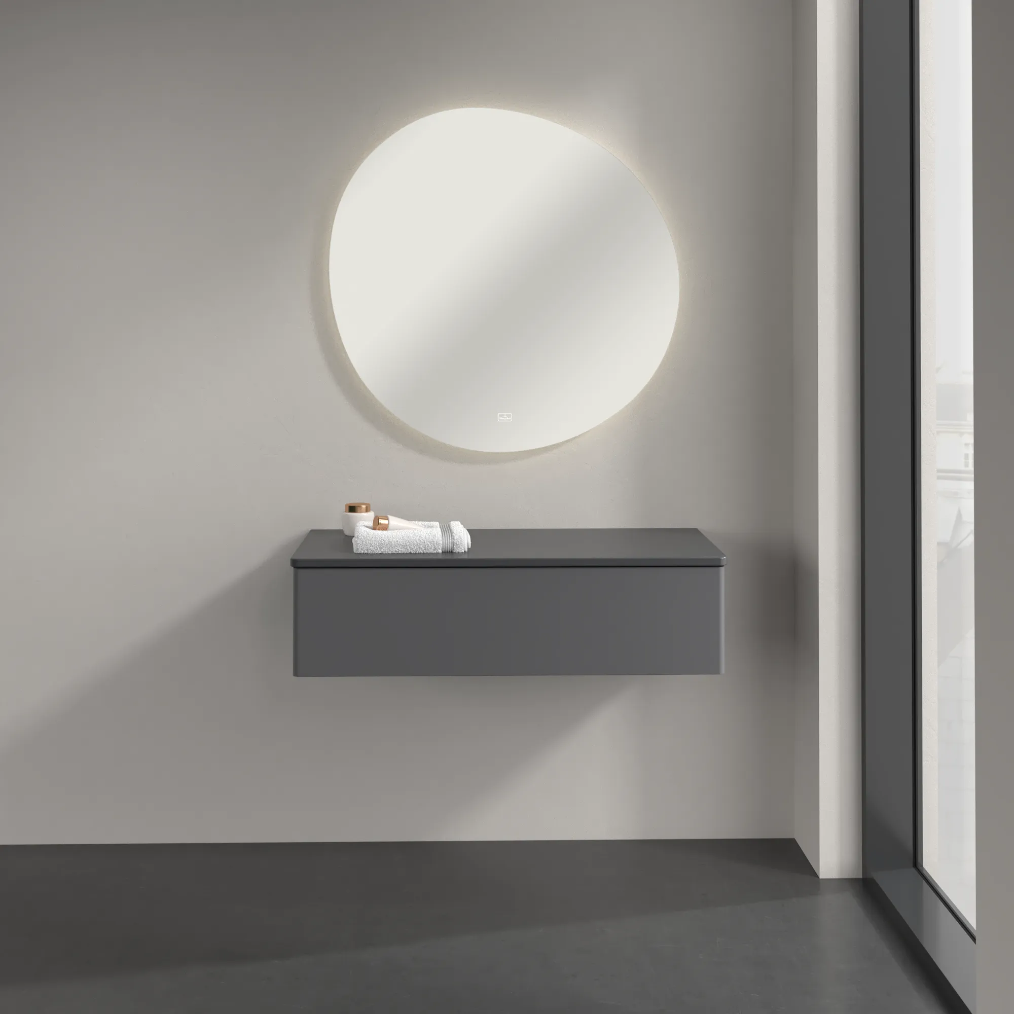 Villeroy & Boch Sideboard Antao K40 - Eckig, Anthracite Matt Lacquer, 1000x268x500 mm, 39,5 kg