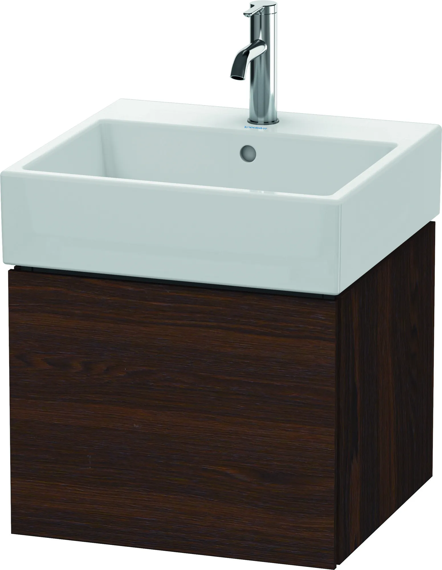 Duravit Waschtischunterschrank wandhängend „L-Cube“ 48,4 × 39,4 × 45,9 cm Nussbaum gebürstet