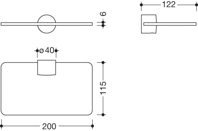 HEWI Ablage „System 815“ in / / 20 × 4 × 12 cm