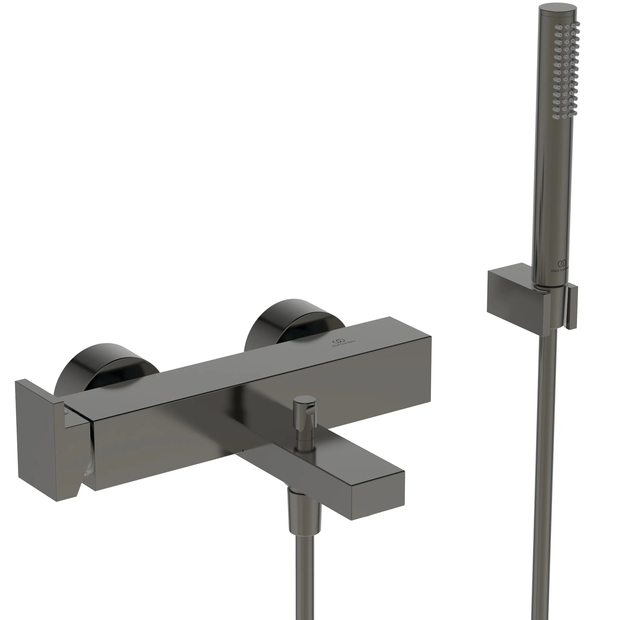 Ideal Standard Badearmatur Aufputz Extra Ausladung 188mm mit Stab-Handbrause Magnetic Grey