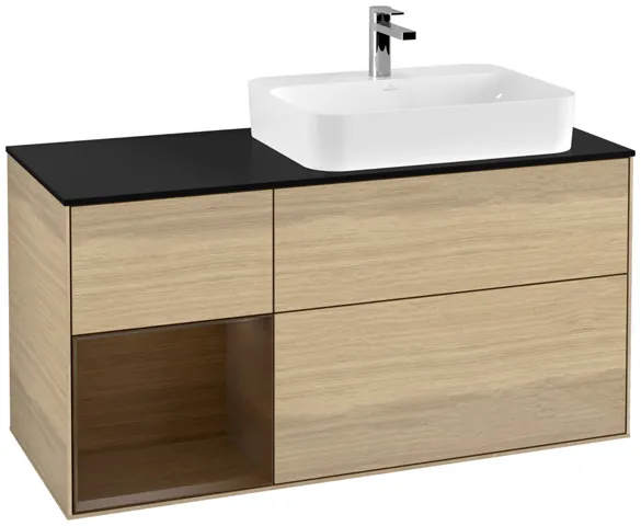 Villeroy & Boch Waschtischunterschrank „Finion“ für Schrankwaschtisch 1200 × 603 × 501 mm Oak Veneer, für Becken rechts Villeroy & Boch Waschtischunterschrank „Finion“ für Schrankwaschtisch 1200 × 603 × 501 mm Oak Veneer, für Becken rechts