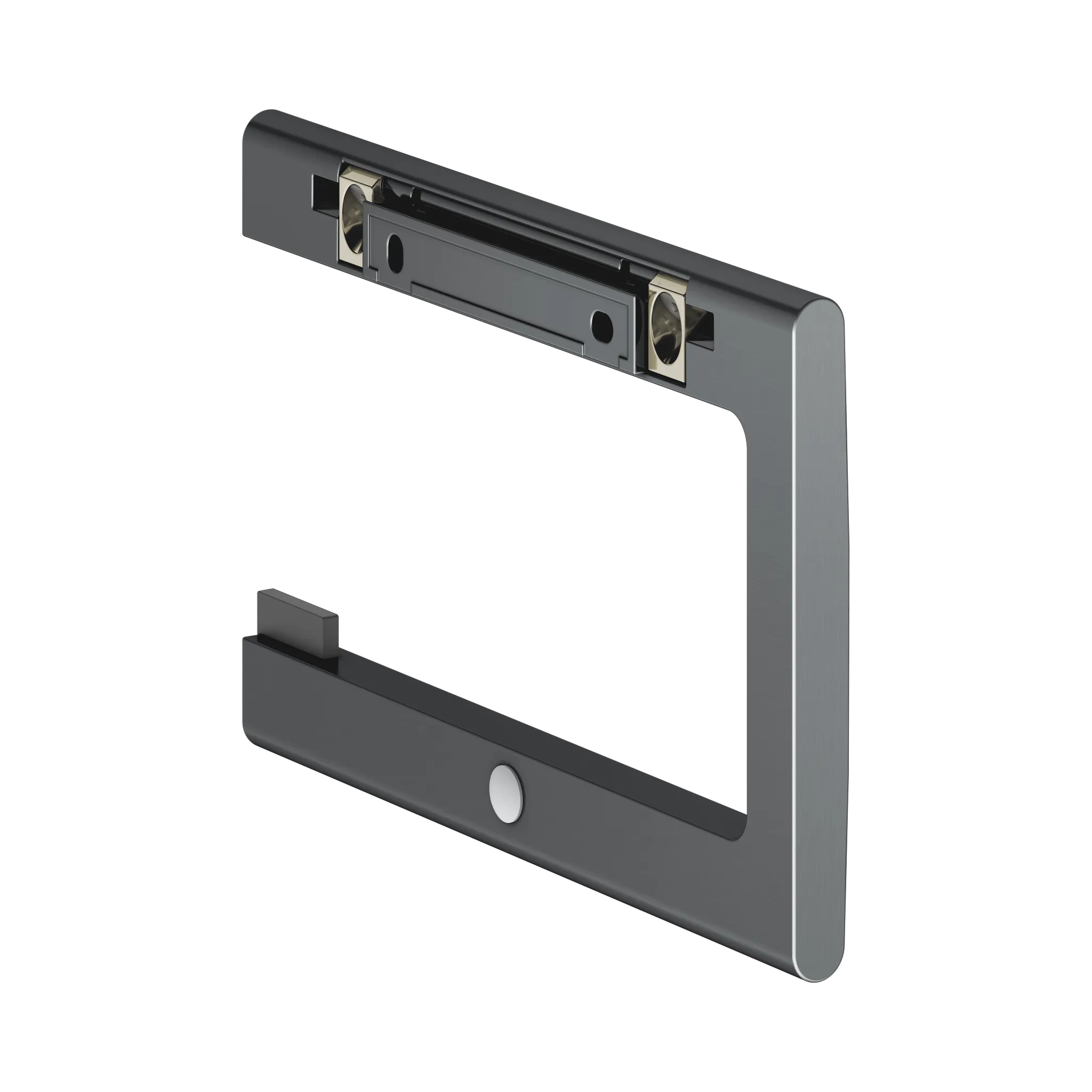 Edition 400 11562130000 Toilettenpapierhalter offene Form Schwarzchrom gebürstet Edition 400 11562130000 Toilettenpapierhalter offene Form Schwarzchrom gebürstet