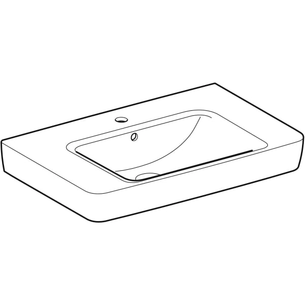 Aufsatzwaschtisch mit Ablagefläche „Renova Plan“, rechteckig 75 × 48 cm 