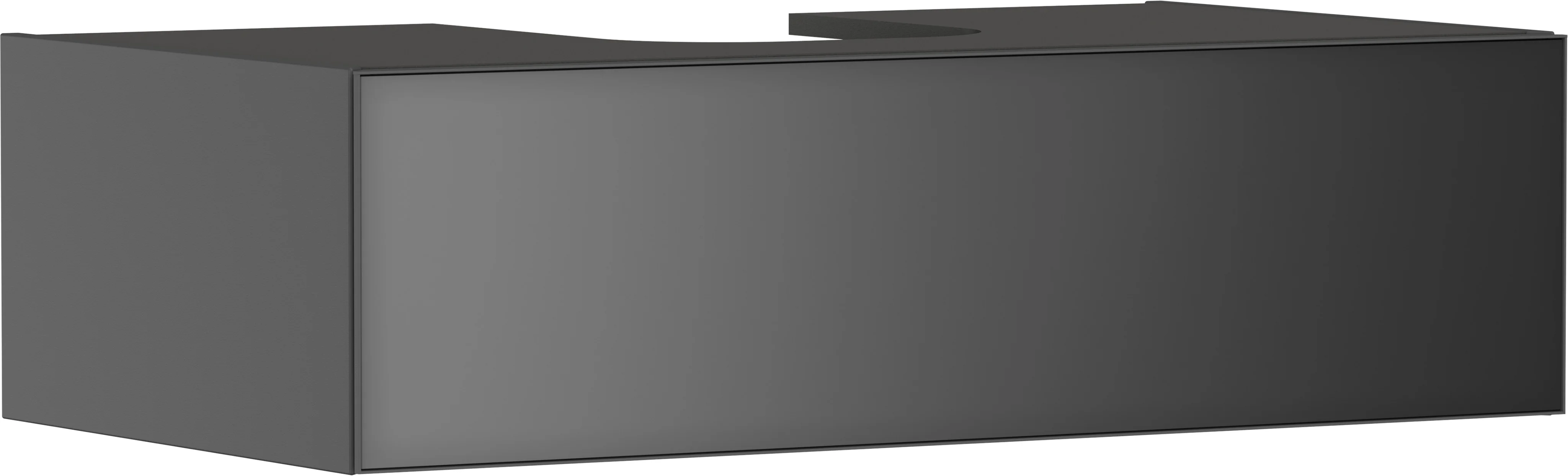 Hansgrohe Xevolos E Waschtischunterschrank Schiefergrau Metallic 980x550 mm mit 1 Schubkasten, grifflos, PushOpen, SoftClose Hansgrohe Xevolos E Waschtischunterschrank Schiefergrau Metallic 980x550 mm mit 1 Schubkasten, grifflos, PushOpen, SoftClose