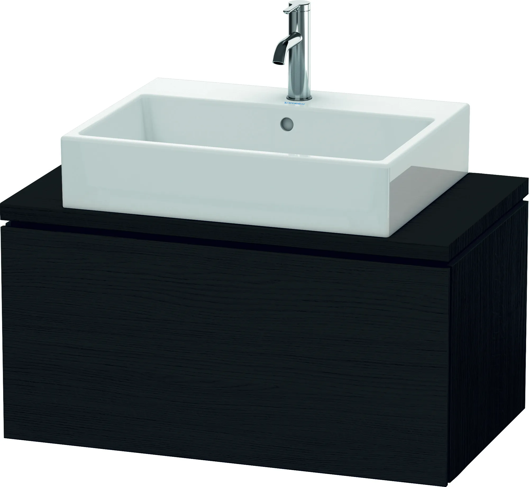 Duravit Waschtischunterschrank wandhängend „L-Cube“ 82 × 40 × 47,7 cm Eiche Schwarz Duravit Waschtischunterschrank wandhängend „L-Cube“ 82 × 40 × 47,7 cm Eiche Schwarz