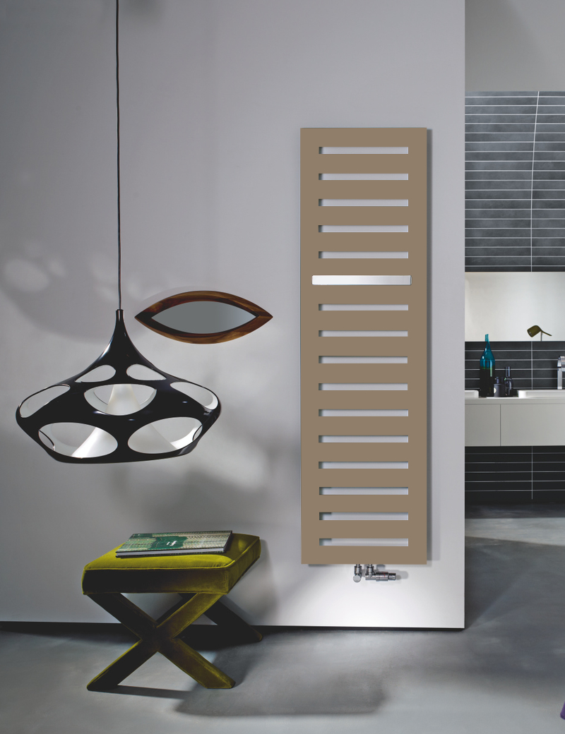 Zehnder Design-Handtuchwärmer „Metropolitan Bar“ mit Heizstab IHE 40 × 80,5 cm in Verkehrsweiß (RAL 9016, glänzend)