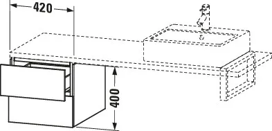 Duravit Unterschrank für Konsole „L-Cube“ 42 × 40 × 54,7 cm