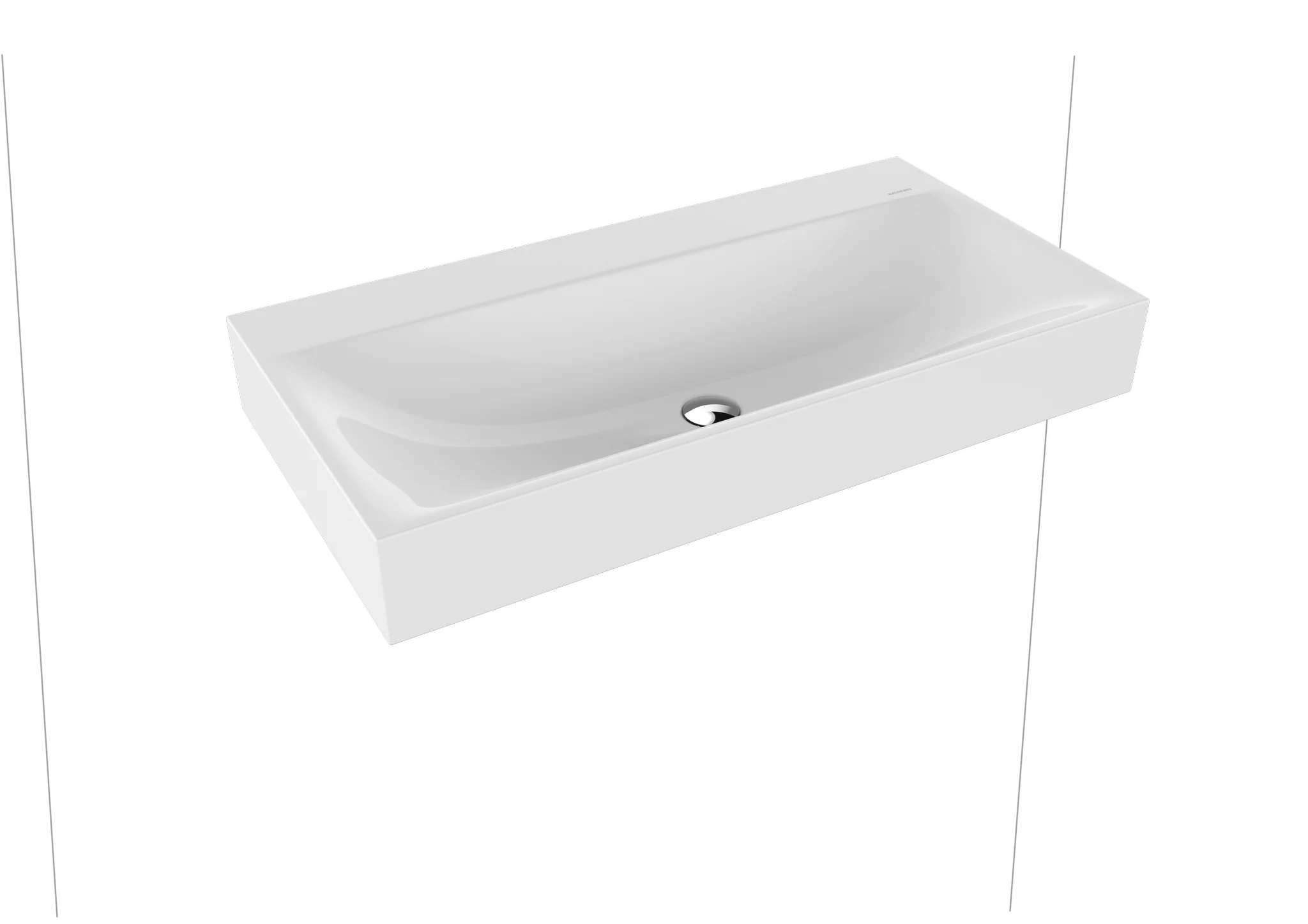 Wandwaschtisch „Silenio“ 90 × 46 cm, ohne Hahnlochbohrung in warm beige 20, mit Perl-Effekt Wandwaschtisch „Silenio“ 90 × 46 cm, ohne Hahnlochbohrung in warm beige 20, mit Perl-Effekt