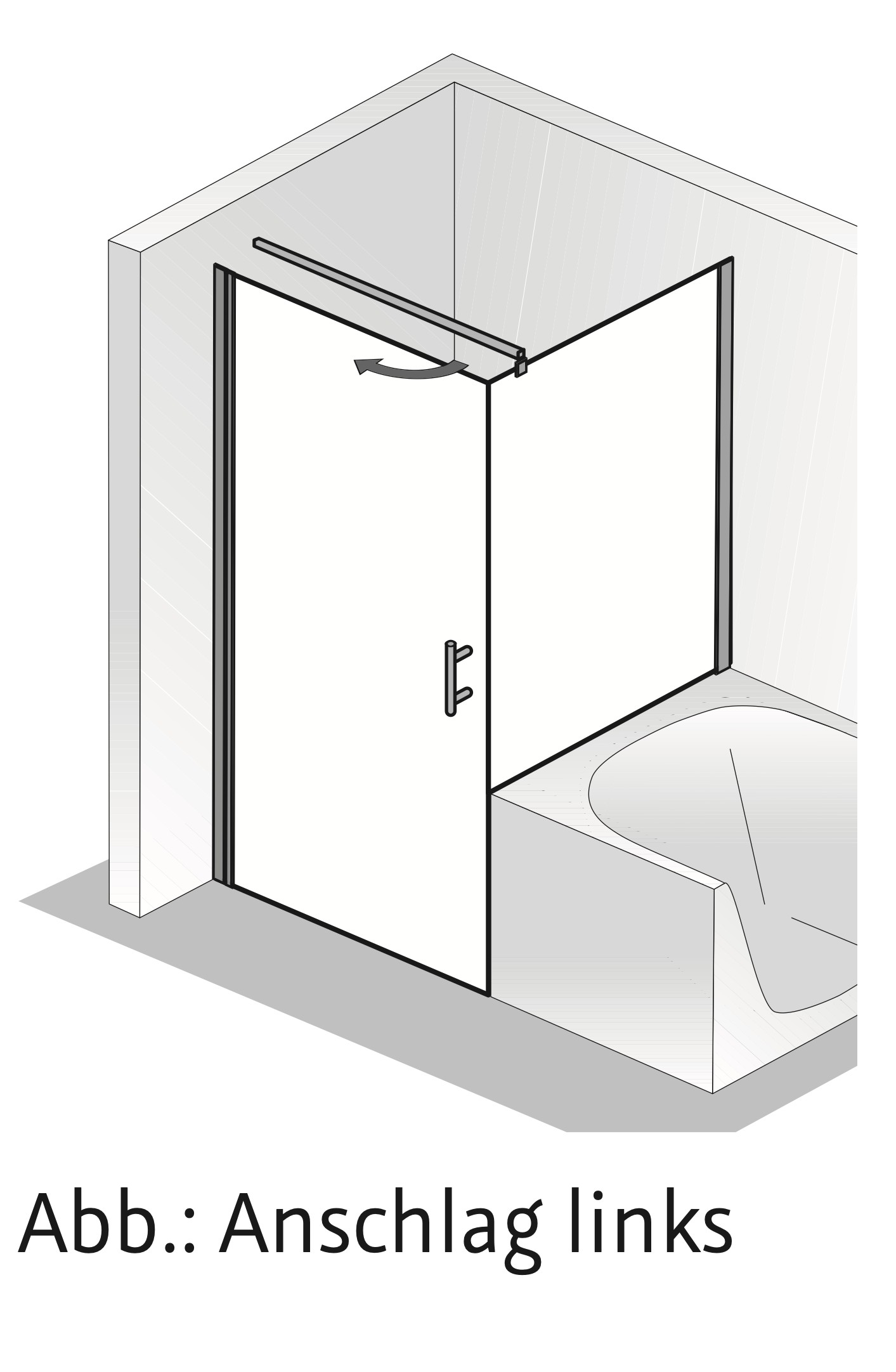 HSK gerahmte Seitenwand neben der Badewanne für Drehtür „Favorit Nova“ Glas Linea 02, Profile Chromoptik (Alu Hochglanz poliert), für #Türbreite# HSK gerahmte Seitenwand neben der Badewanne für Drehtür „Favorit Nova“ Glas Linea 02, Profile Chromoptik (Alu Hochglanz poliert), für #Türbreite#