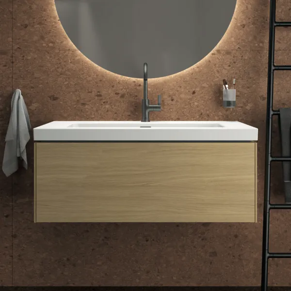 Ideal Standard Möbelwaschtischunterschrank Conca 1 Auszug Eiche hell 1000x505x370mm