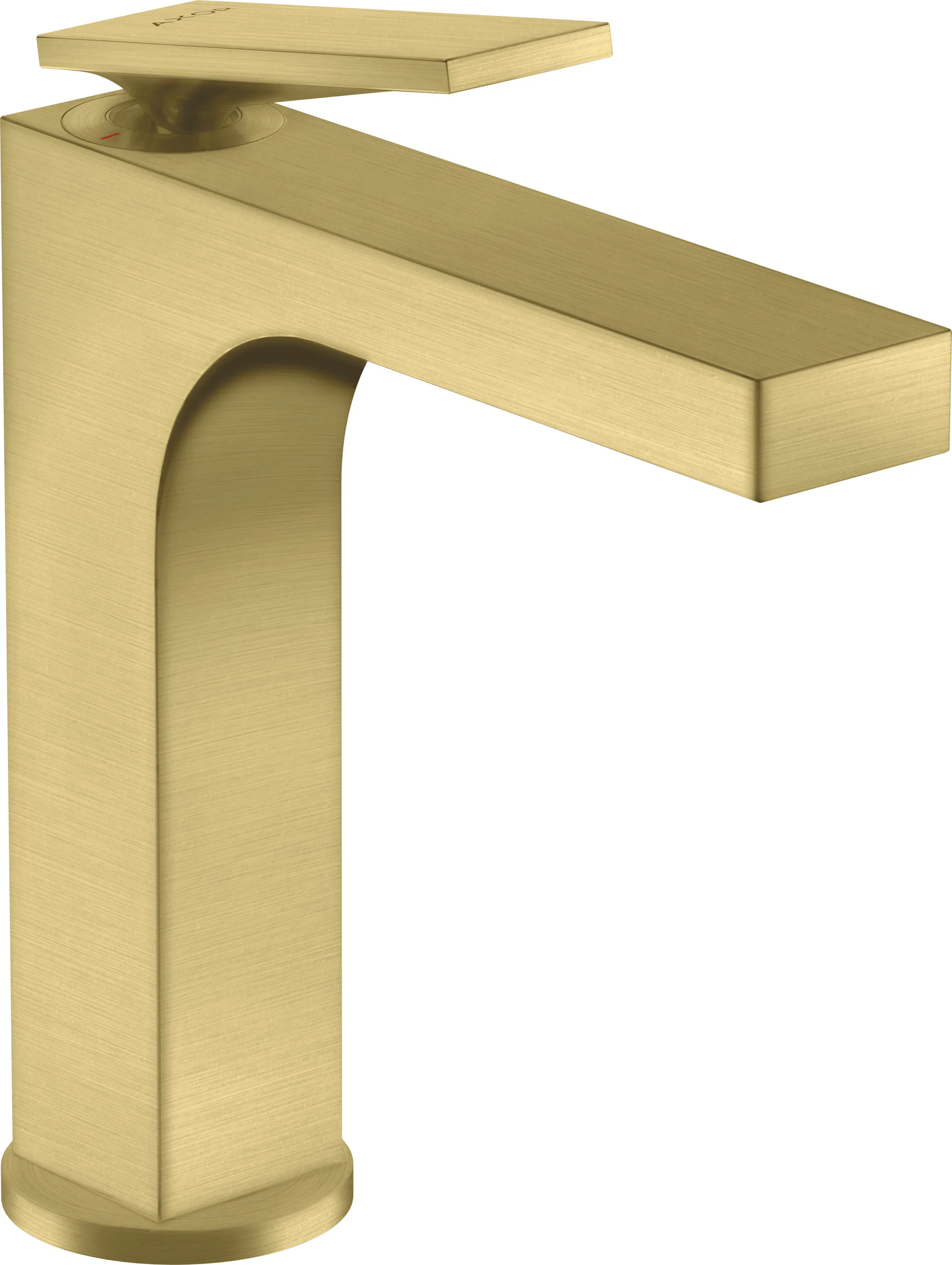 Hansgrohe AXOR Citterio Einhebel-Waschtischmischer 160 mit Hebelgriff und Zugstangen-Ablaufgarnitur, Brushed Brass, Ausladung 143 mm, Auslaufhöhe 156 mm