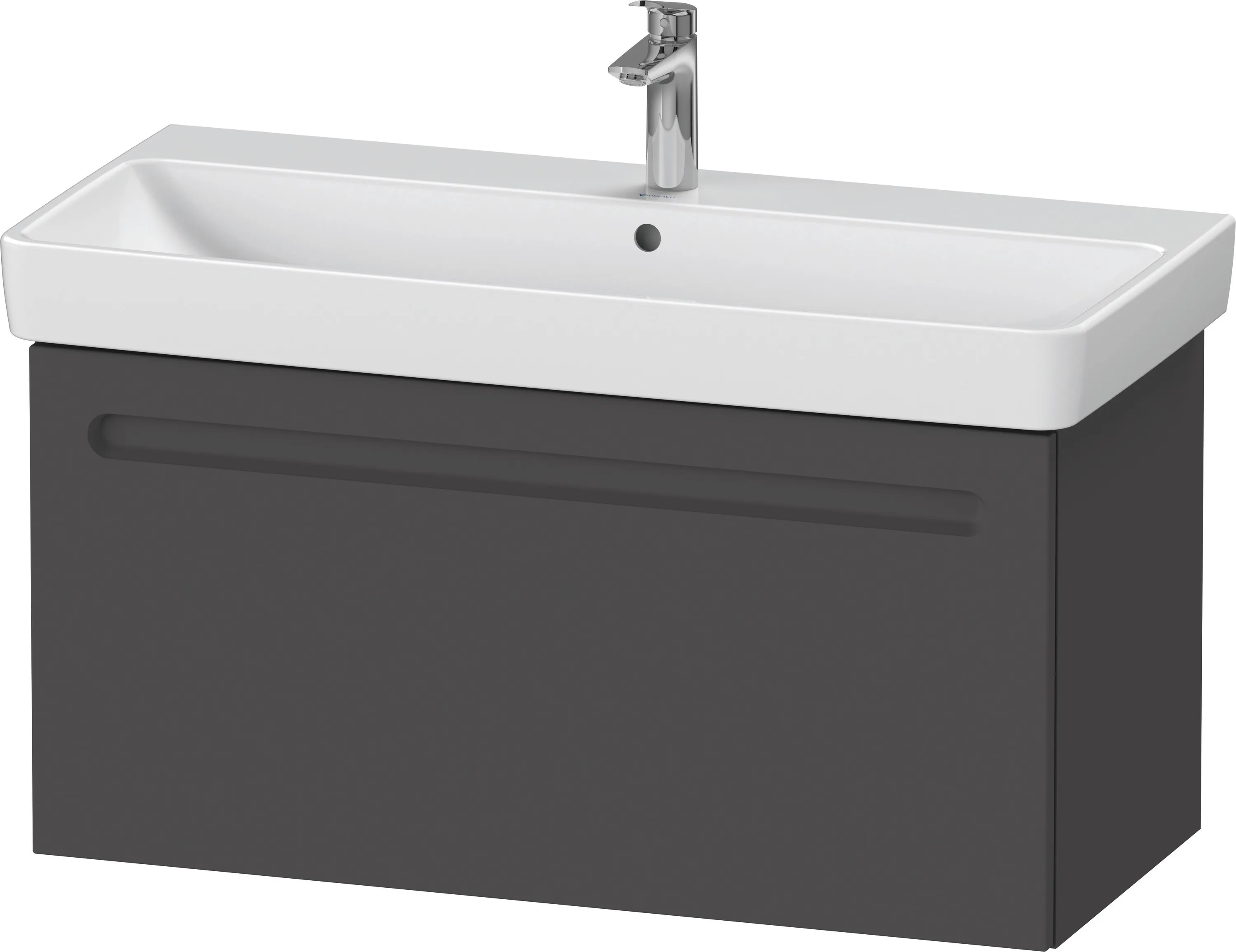 Duravit Waschtischunterschrank wandhängend „No.1“ 94 × 47,8 × 42,6 cm in Graphit Matt
